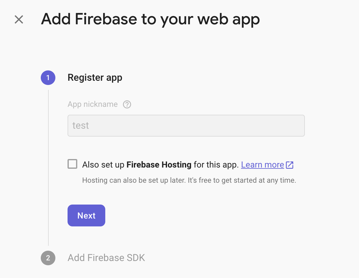 add firebase to web app