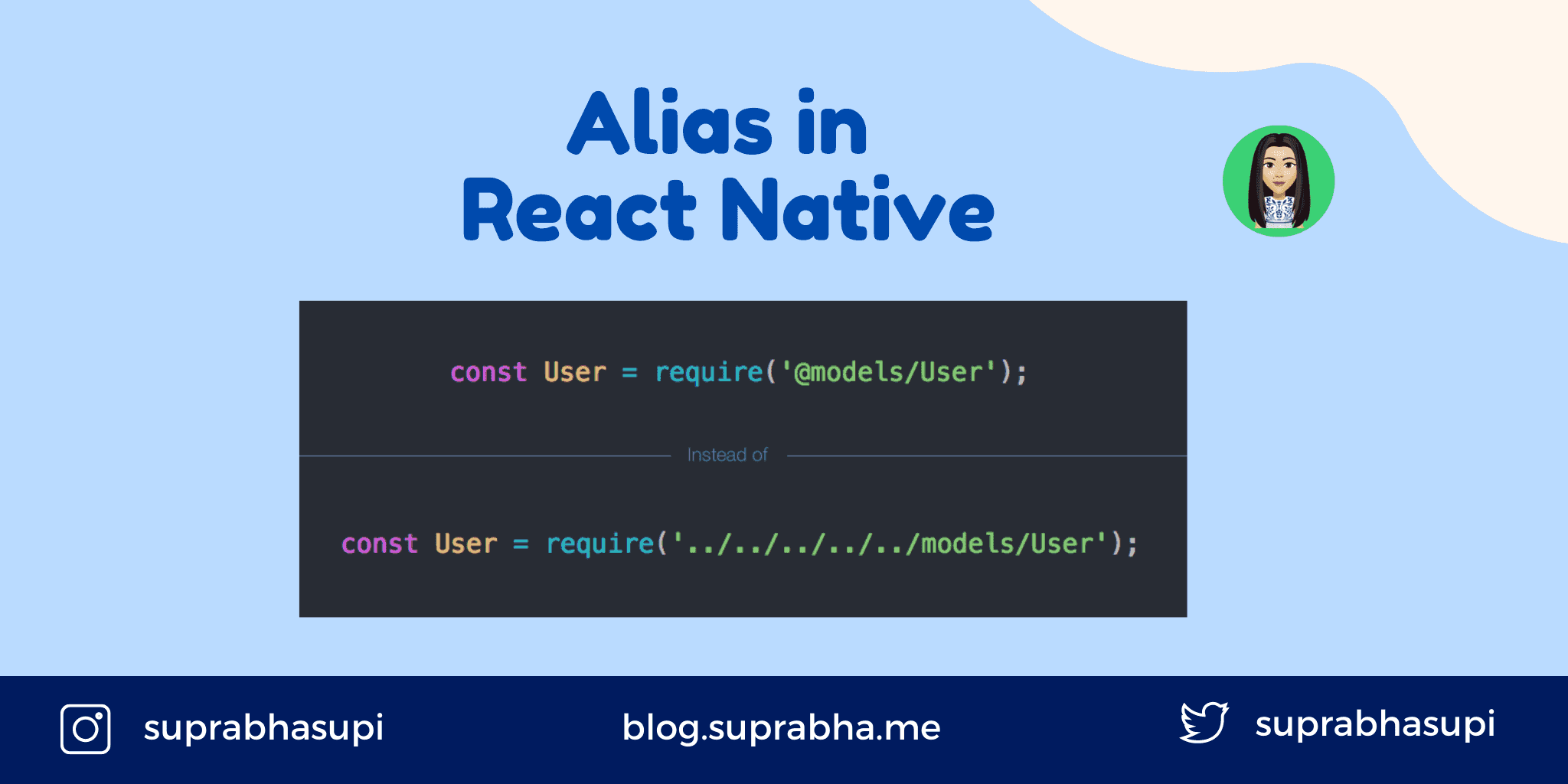 Alias in React Native | Suprabha's Blog