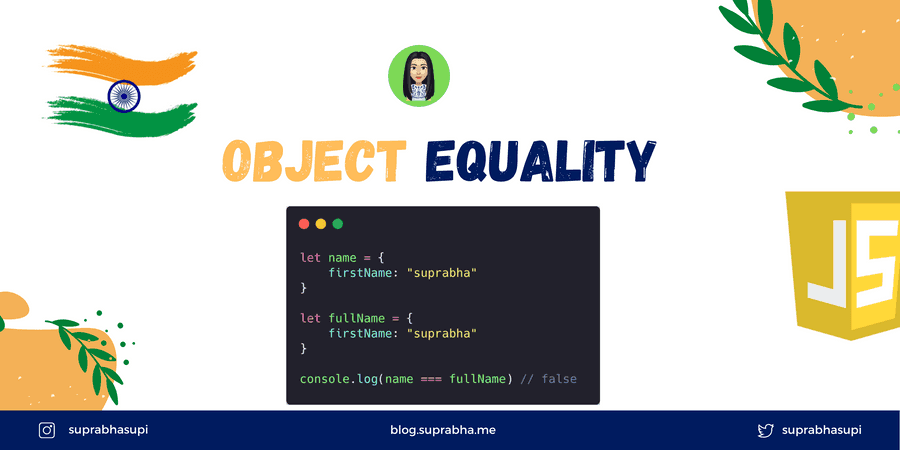 Object Equality In JavaScript | Suprabha's Blog