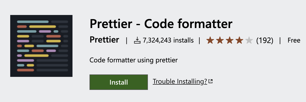 prettier vs code plugin